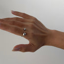 Twin Ball Open Ring