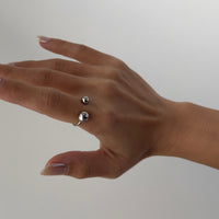 Twin Ball Open Ring