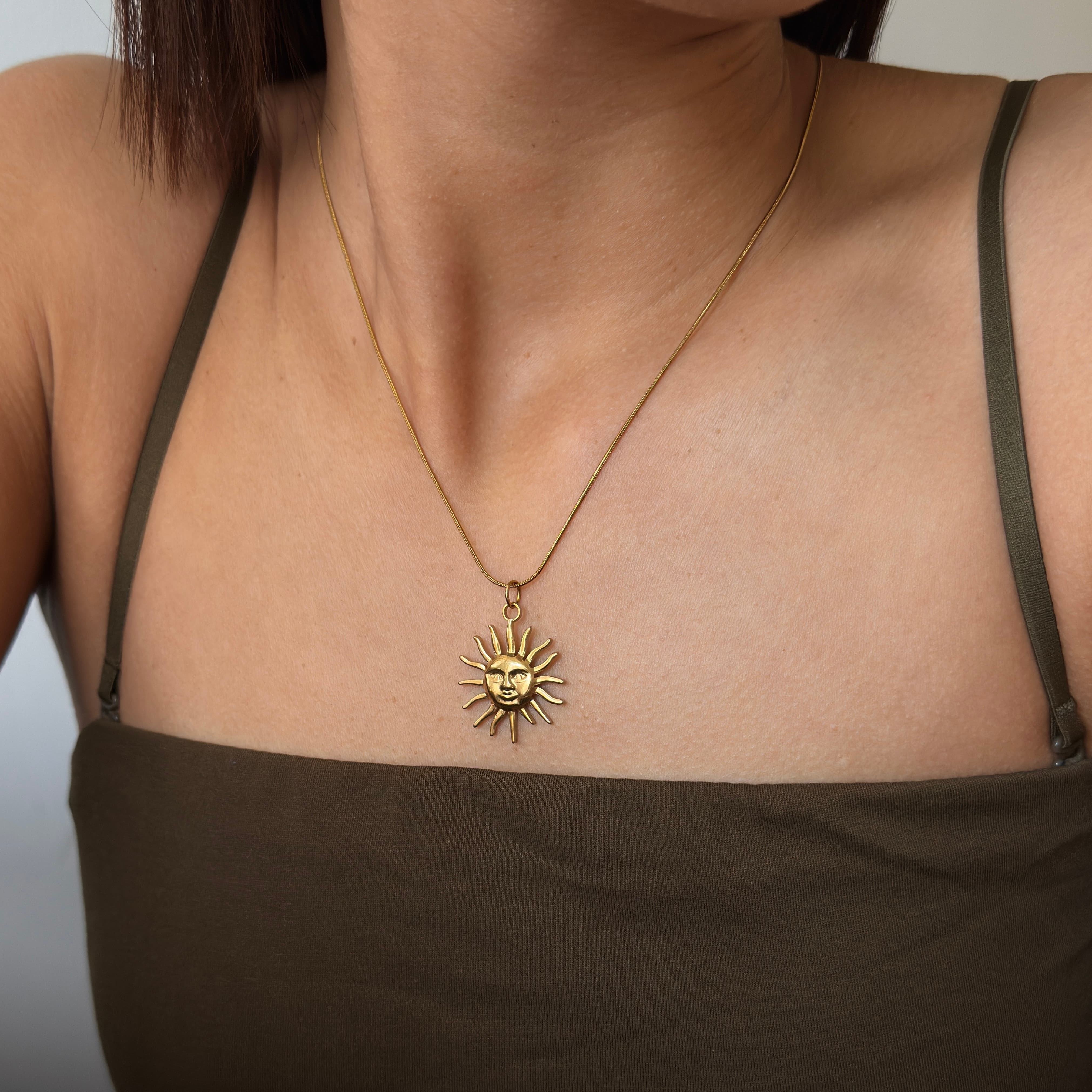 Sun Face Necklace