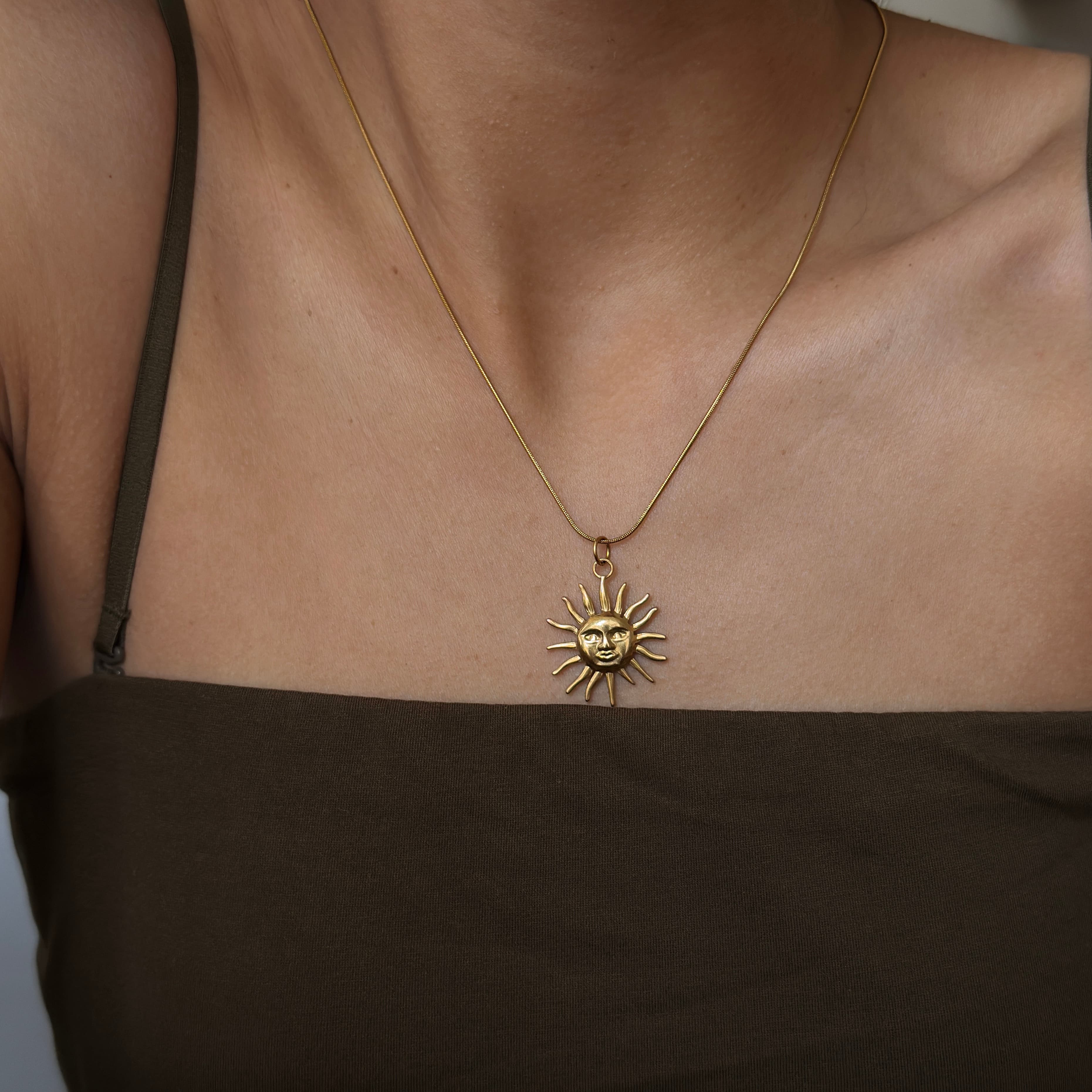 Sun Face Necklace