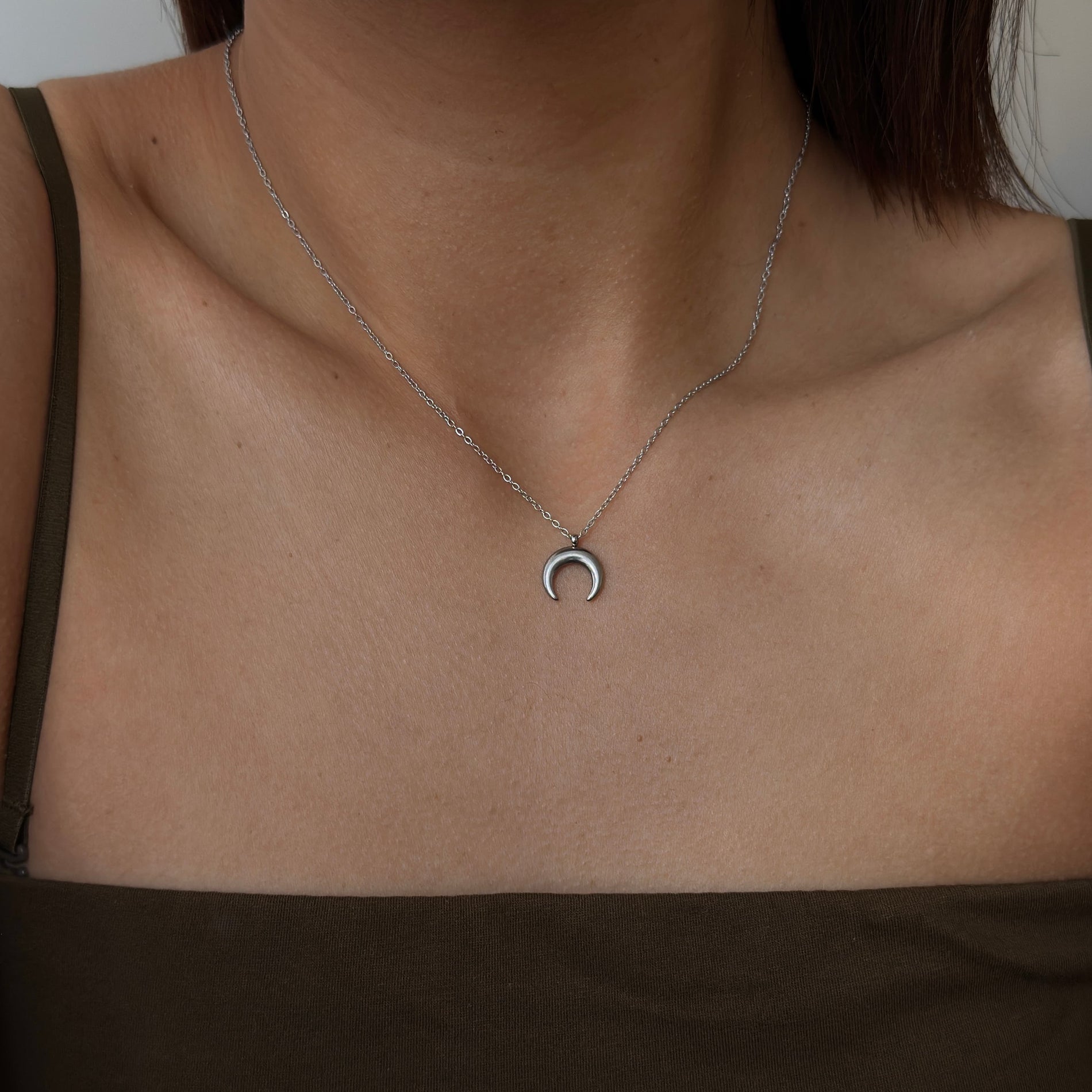 Horn Crescent Necklace