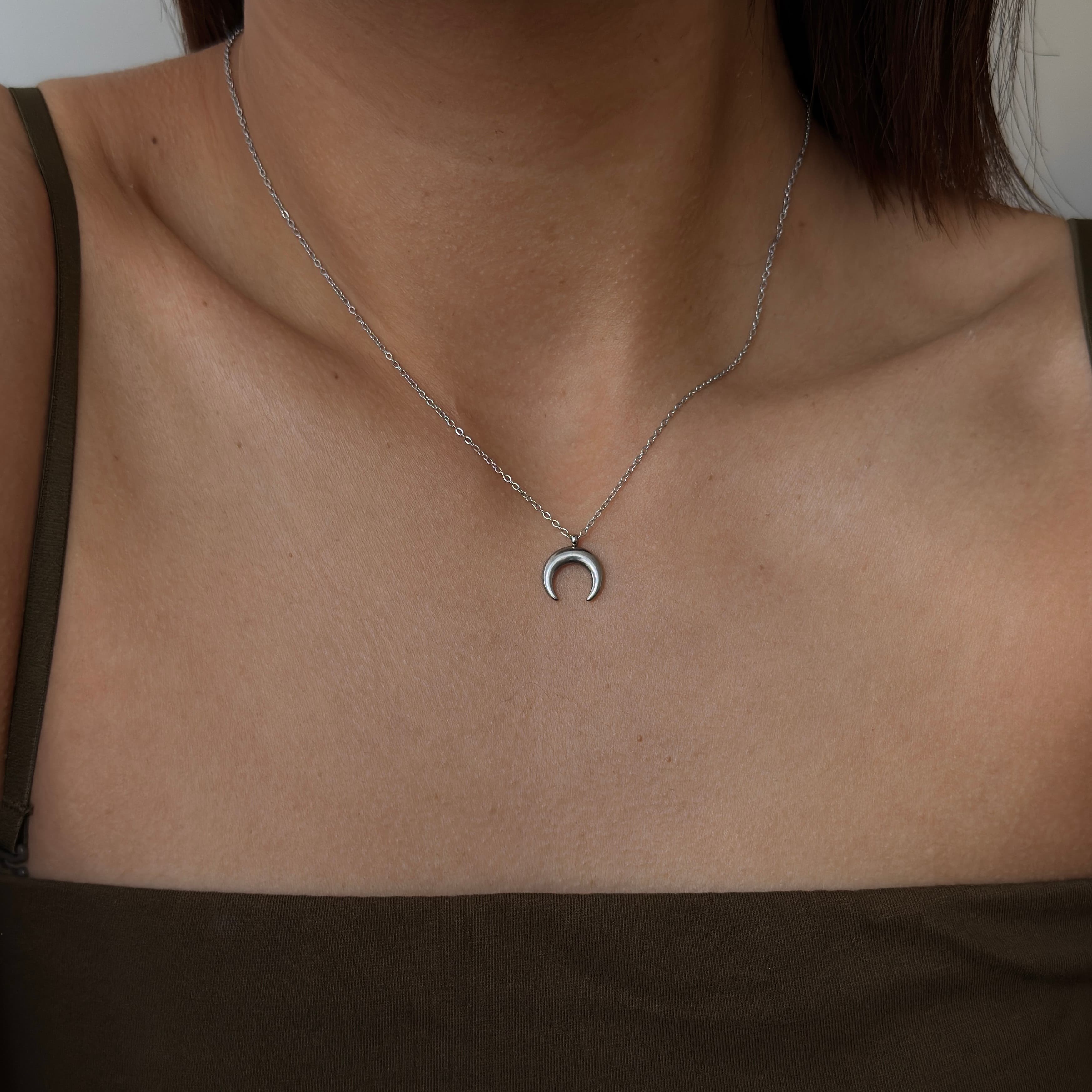 Horn Crescent Necklace