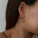 Heart Huggie Hoops