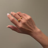 Twin Ball Open Ring