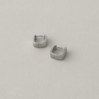 Square Huggie Hoops