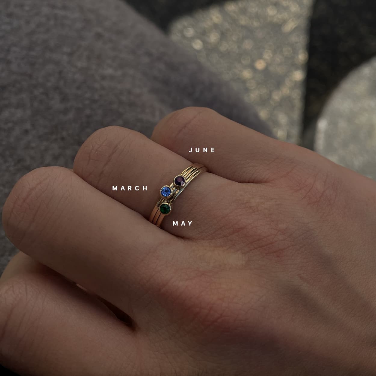 Birthstone Motif Ring